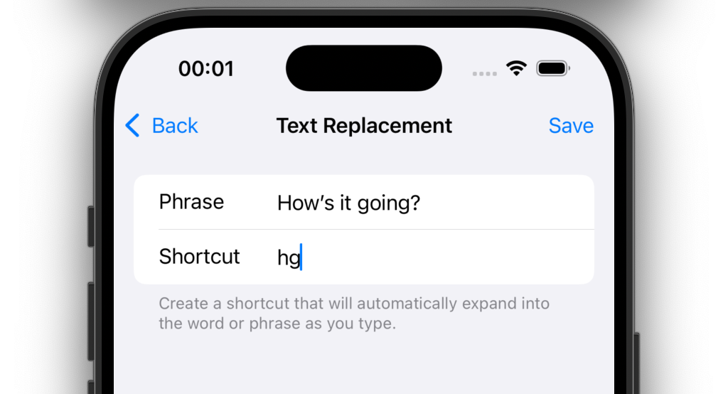 How to add iOS keyboard shortcuts